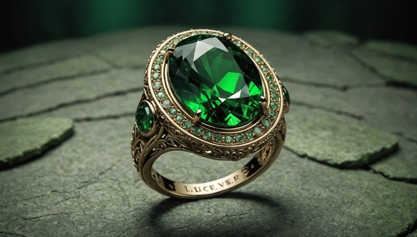 Découvrez la beauté de la bague en pierre verte luciana