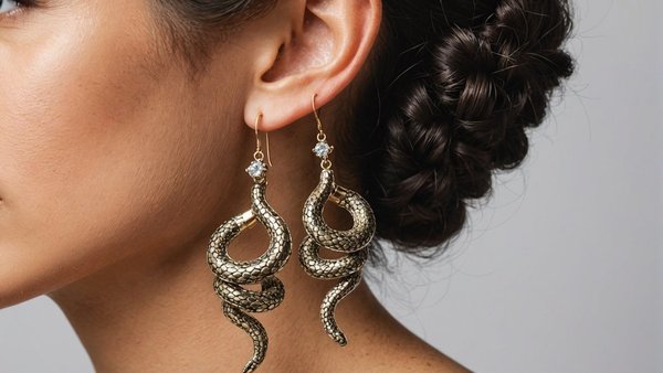 Explorez l'élégance des boucles d'oreilles serpent